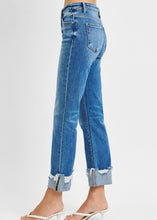 Load image into Gallery viewer, Extended Risen Tummy Control Cuffed Straight Jeans
