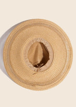 Load image into Gallery viewer, Boho Flat Brim Straw Hat
