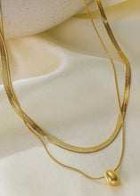 Load image into Gallery viewer, 18K Stainless Steel Double Necklace Set
