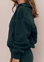 Load image into Gallery viewer, Saturday 1/4 Zip Sweatshirt | Deep Green
