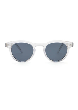Round Frame Keyhole Sunglasses - Clear