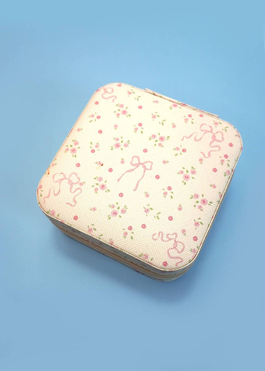 Bows and Roses Jewelry Organizer Travel Box Case