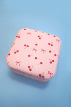 Load image into Gallery viewer, Cherry and Bows Jewelry Organizer Travel Box Case
