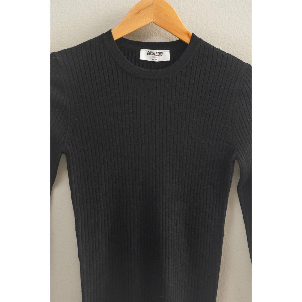 Arlo Ribbed Long Sleeve | Black