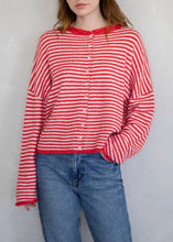 Load image into Gallery viewer, Millie Jane Cardigan | Red Stripe
