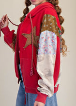Load image into Gallery viewer, Star Patchwork Contrast Hoodie
