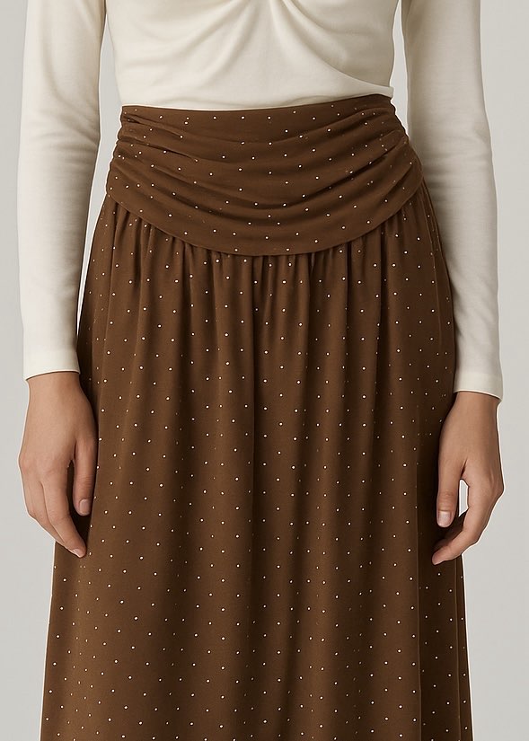 Melinda Polka Dot Midi Skirt