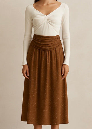 Melinda Polka Dot Midi Skirt
