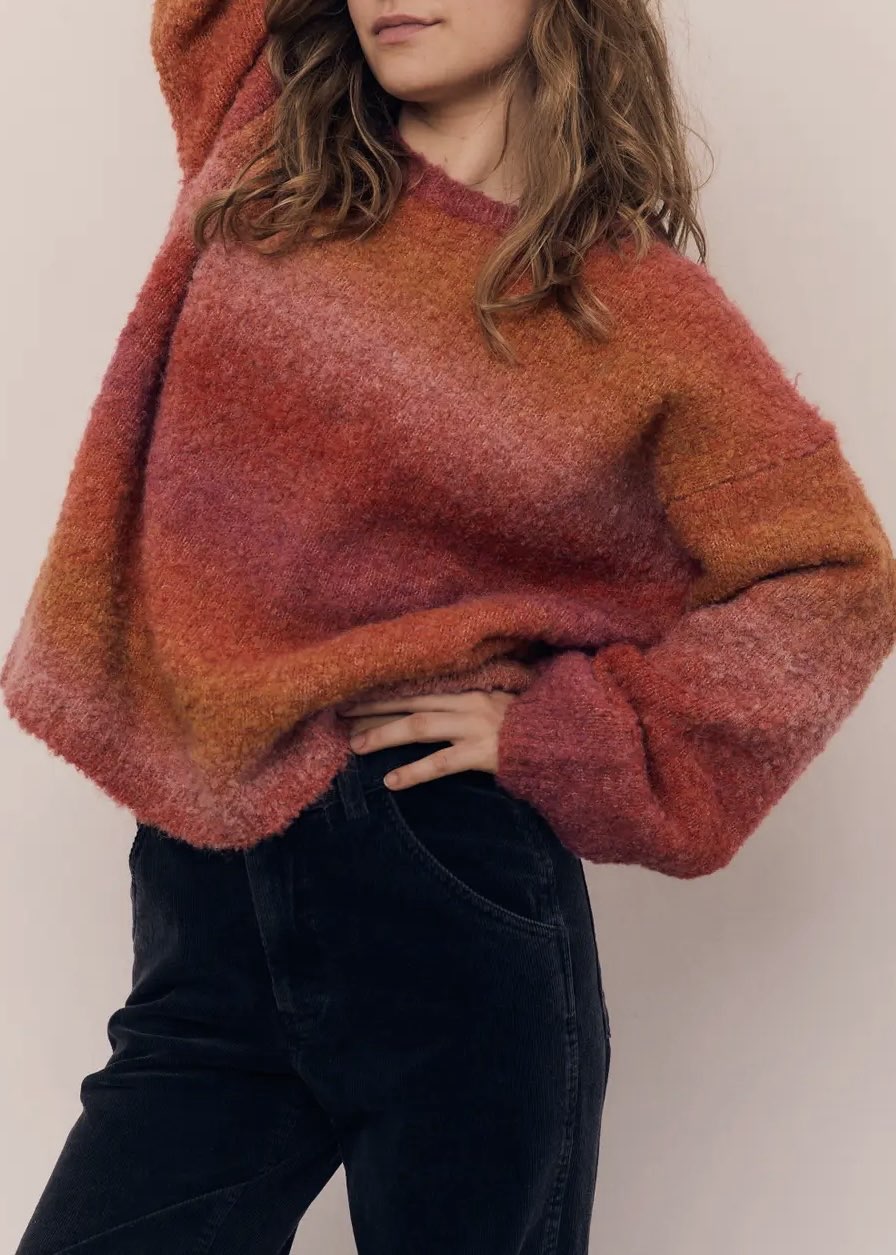 Harper Space-Dye Sweater | Reds