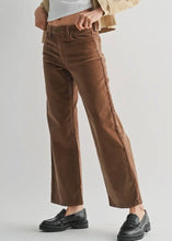 Load image into Gallery viewer, JBD Chocolate Mid Rise Corduroy Pants
