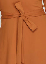 Load image into Gallery viewer, Cinnamon Square Neck Fit &amp; Flare Dress
