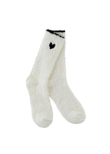 Load image into Gallery viewer, Cozy Socks | Black Trim/Black Heart
