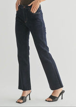Load image into Gallery viewer, Just Black Denim Dark Denim Cropped Flare Jean
