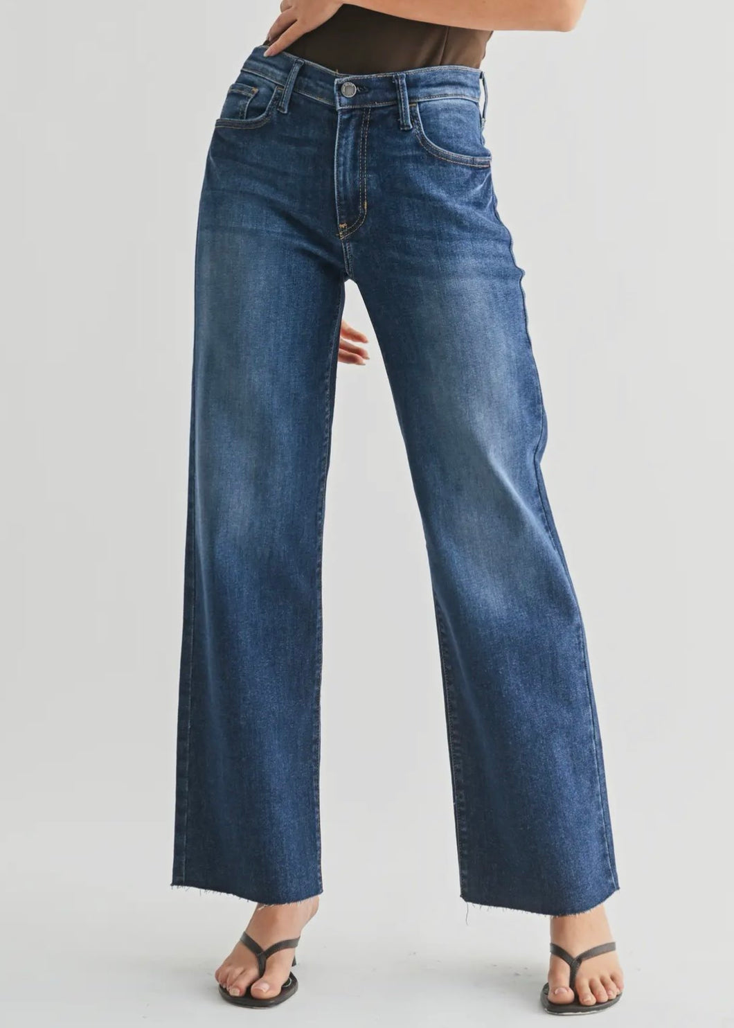 Just Black Denim Dark Slim Palazzo Jean