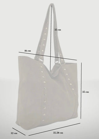 Clara Suede Leather Tote Bag