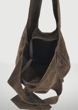 Load image into Gallery viewer, Giannina Suede Leather Shoulder Bag | Military Green
