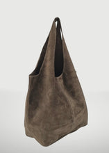 Load image into Gallery viewer, Giannina Suede Leather Shoulder Bag | Military Green
