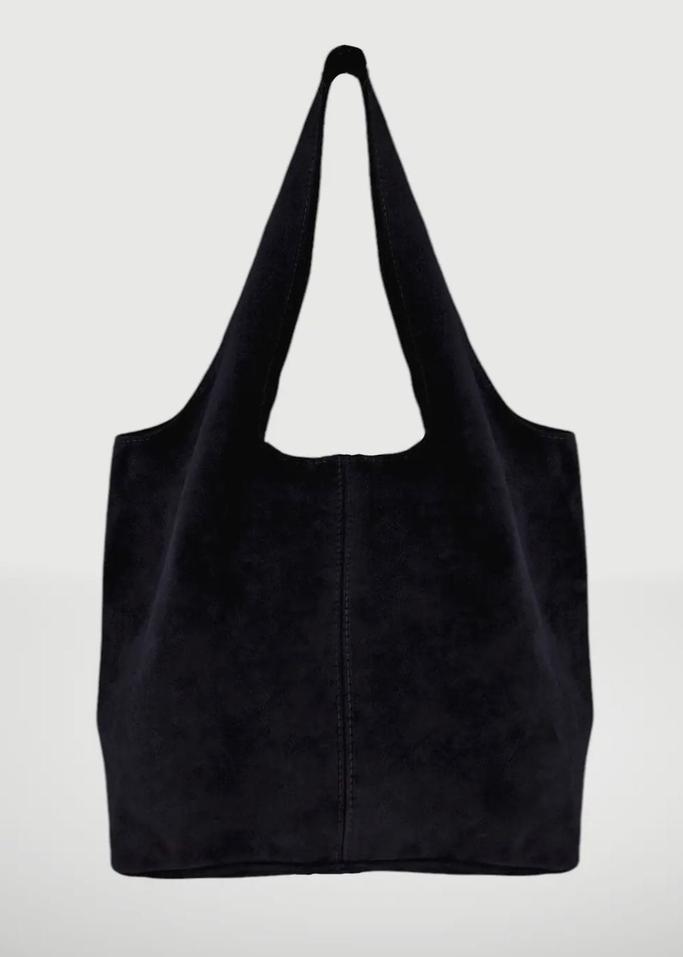 Giannina Suede Leather Shoulder Bag | Black