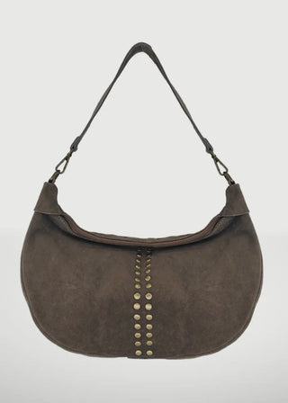 Monica Suede Leather Bag | Taupe
