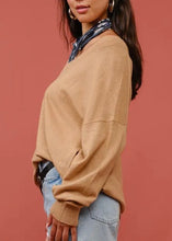 Load image into Gallery viewer, V-Neck Cashmere Blend Sweater | Camel
