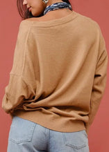 Load image into Gallery viewer, V-Neck Cashmere Blend Sweater | Camel
