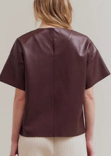 Load image into Gallery viewer, Vegan Leather Loose Fit Top | Wine
