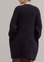 Load image into Gallery viewer, Curly Yarn Long Wool Blend Cardigan
