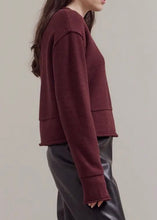 Load image into Gallery viewer, Rolled Edge Detail Long Sleeve Top
