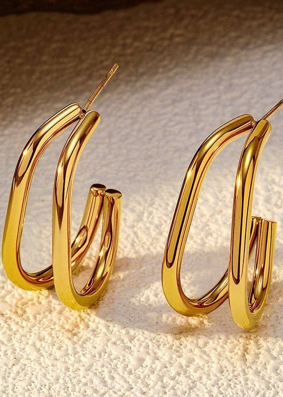 Double Hoop Huggie Earrings
