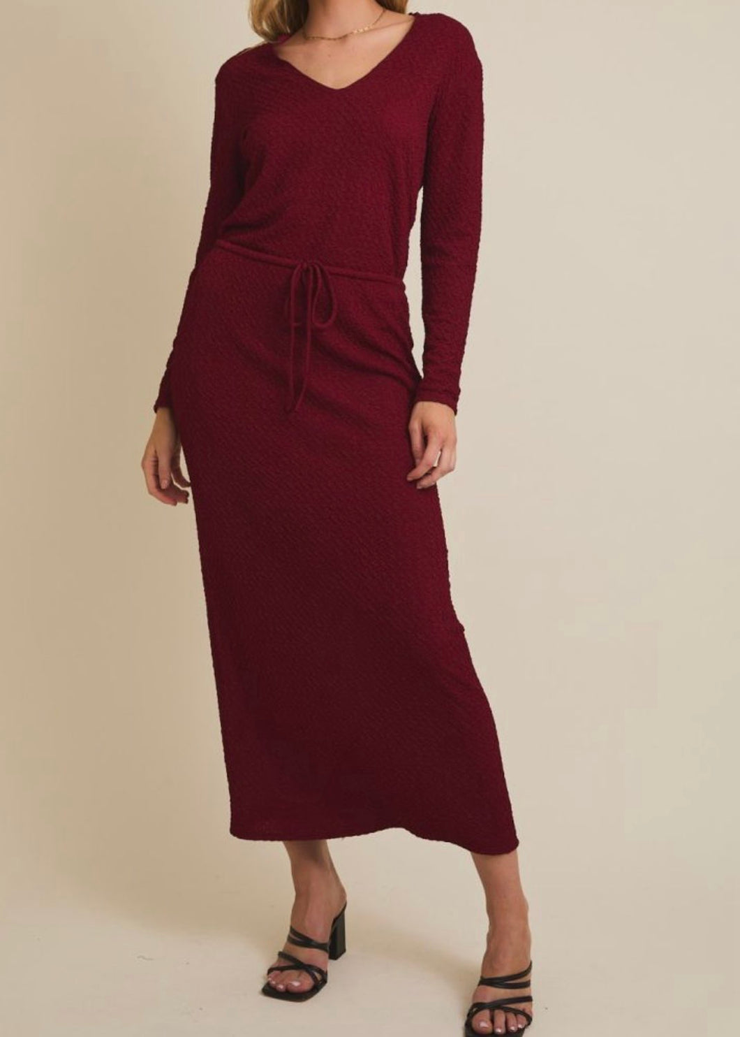 Burgundy Knit Two-Piece Set