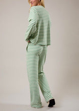 Load image into Gallery viewer, Round Neck Stripe Boxy Top and Wide Leg Pants
