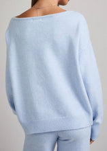 Load image into Gallery viewer, Cloud Blue Off Shoulder Sweater
