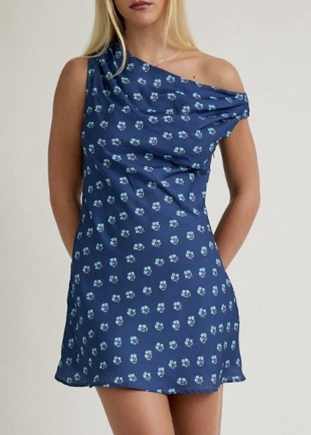 One-Shoulder Floral Mini Dress