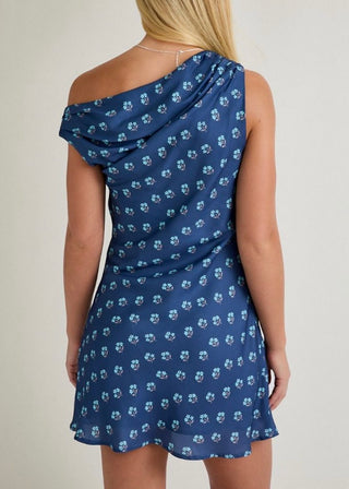 One-Shoulder Floral Mini Dress