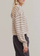 Load image into Gallery viewer, Sable Stripe Fuzzy Sweater Top
