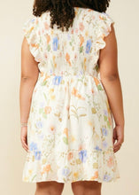 Load image into Gallery viewer, Extended Floral Smocked Ruffle Tank Dress
