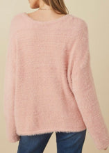 Load image into Gallery viewer, Blush Mohair V-Neck Sweater
