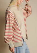 Load image into Gallery viewer, Extended Size Oversized Striped Casual Knit Top
