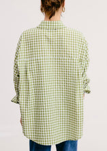 Load image into Gallery viewer, Gingham Button Down Shirt || Leaf
