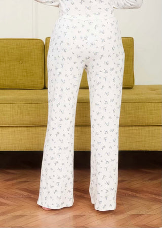 Floral Pointelle Knit Lounge Pants