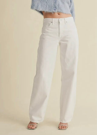 Optic White Relaxed Straight Jeans
