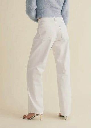 Optic White Relaxed Straight Jeans