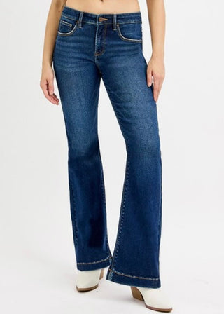Tummy Control Mid Rise Flare Basic Jeans