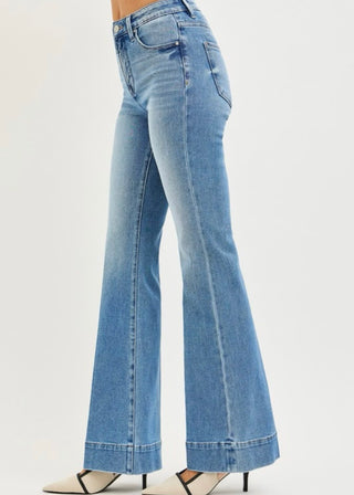 Tummy Control Mid Rise Flare Jeans