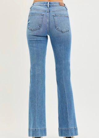 Tummy Control Mid Rise Flare Jeans