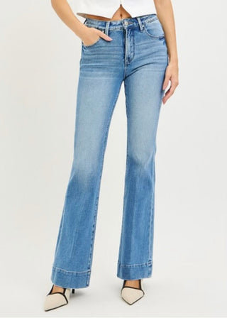 Tummy Control Mid Rise Flare Jeans