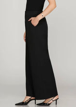 Load image into Gallery viewer, Woven Pants with Elastic Back Waistband- Black
