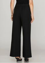 Load image into Gallery viewer, Woven Pants with Elastic Back Waistband- Black
