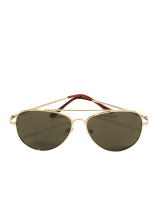 Double Bridge Aviator Sunglasses || Black
