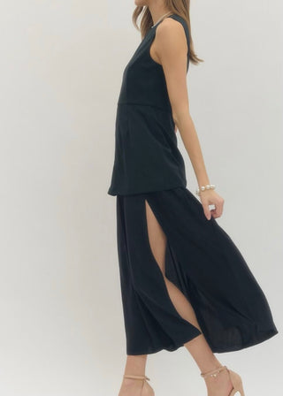 Layered Two-Piece Look Maxi Dress